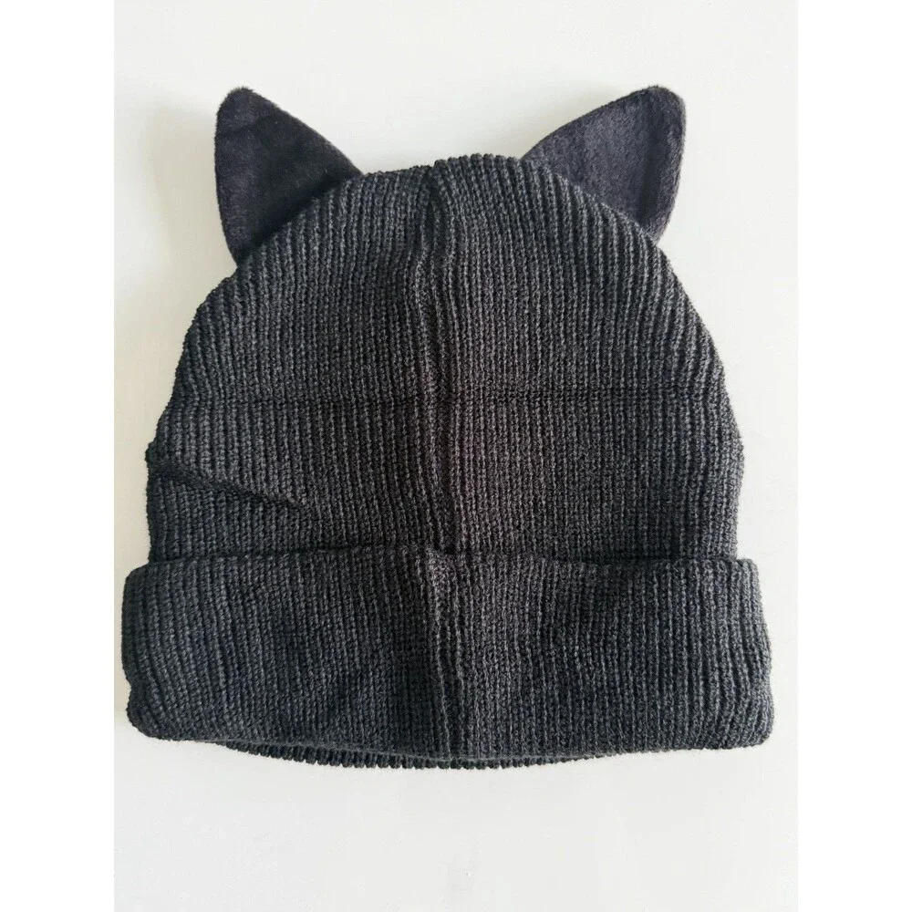 Cheetahboo black Cat Beanie With Ears Costume Hat For Women Mens